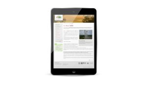 Site internet 2012 de la Communauté de Communes du Bas-Armagnac sur tablette